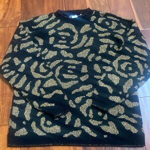 JJ Browne USA Gold Leopard Print Sweater